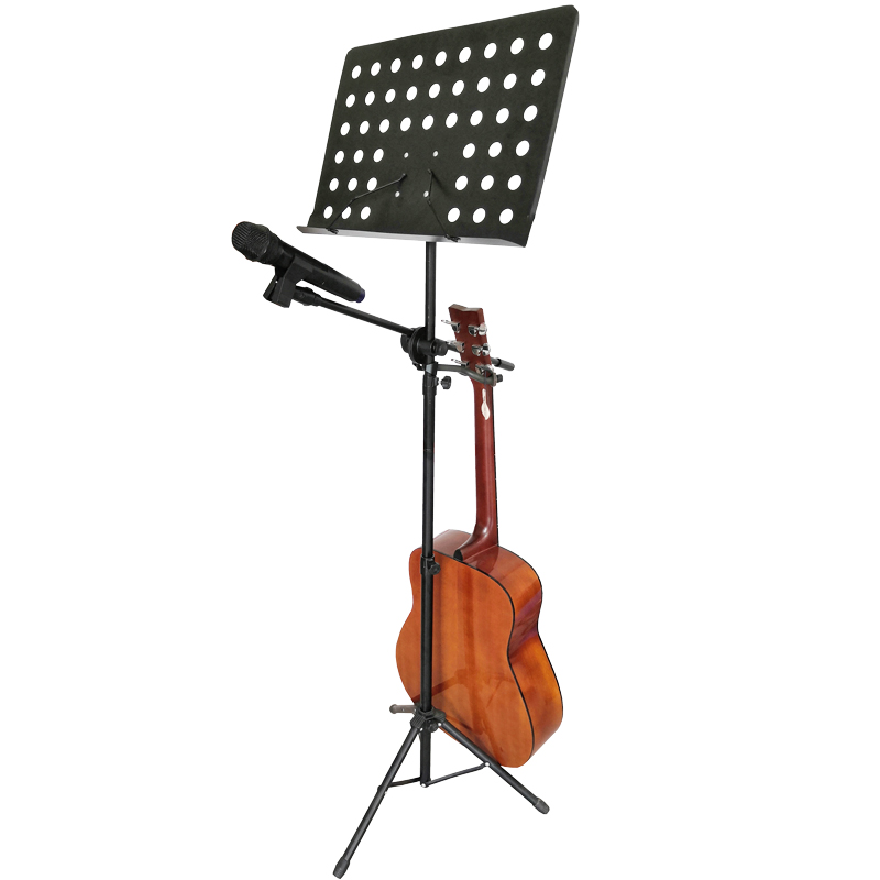 话筒架便携可升降麦克风支架声卡手机直播L专业麦架乐谱话筒一体