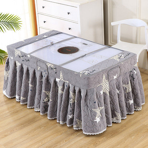 2020烤火桌子罩套电q炉罩烤火罩长方形加厚茶几烤火炉烤火被冬季