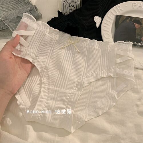内裤女生纯棉全棉抑菌n裆纯欲风2024新款中腰女士性感三角夏季薄
