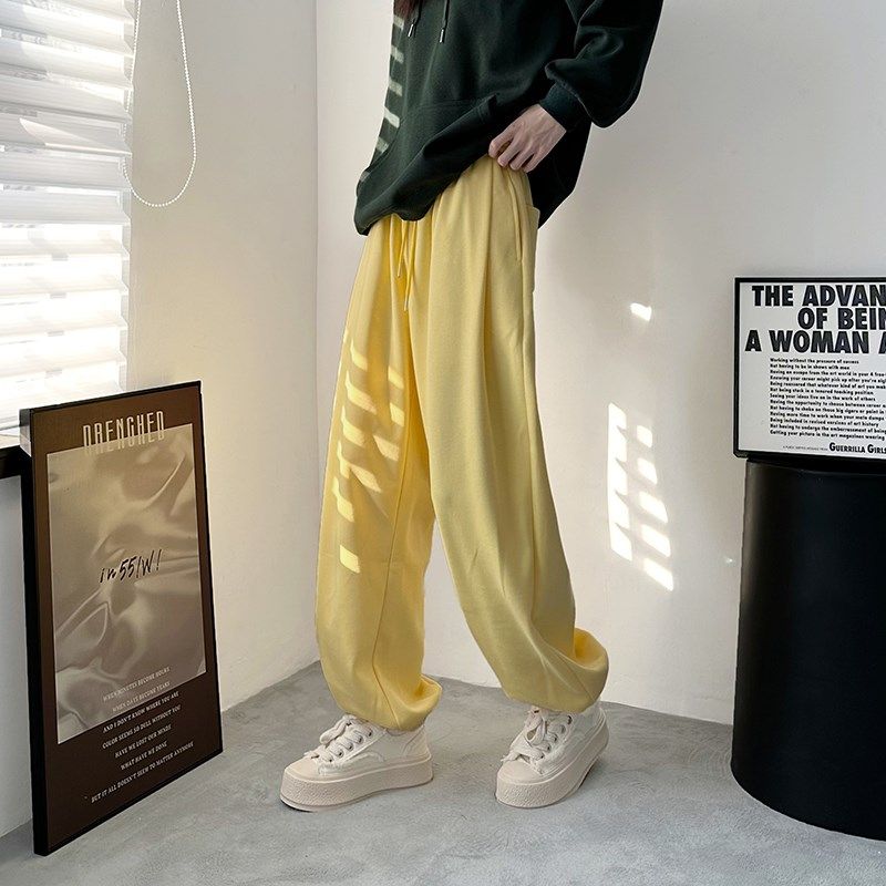 加绒大码阔腿裤女胖mm宽松显瘦束脚E休闲裤秋冬季抽绳垂感直筒裤,女装/女士精品,大码裤装,淘宝优惠券,粉丝福利购,淘宝优惠卷