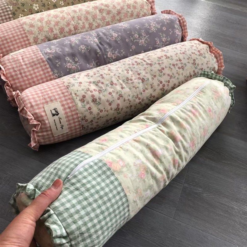 全棉双层纱荞麦壳枕头枕芯护w颈椎助睡眠家用圆柱枕50*10cm,床上用品,功能枕/保健枕/养生枕,淘宝优惠券,粉丝福利购,淘宝优惠卷