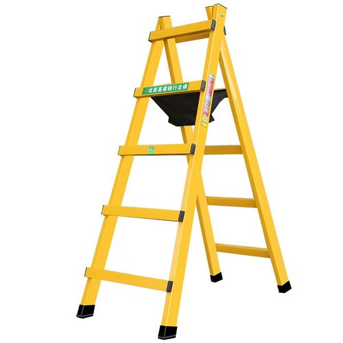 行走人字梯加厚碳钢走梯铝合金家用工程楼梯N木工专用装修吊顶梯