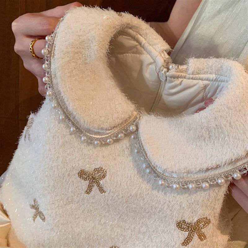 拜年服女童公主裙冬装女宝宝x周岁生日礼服洋气儿童背心裙过年衣