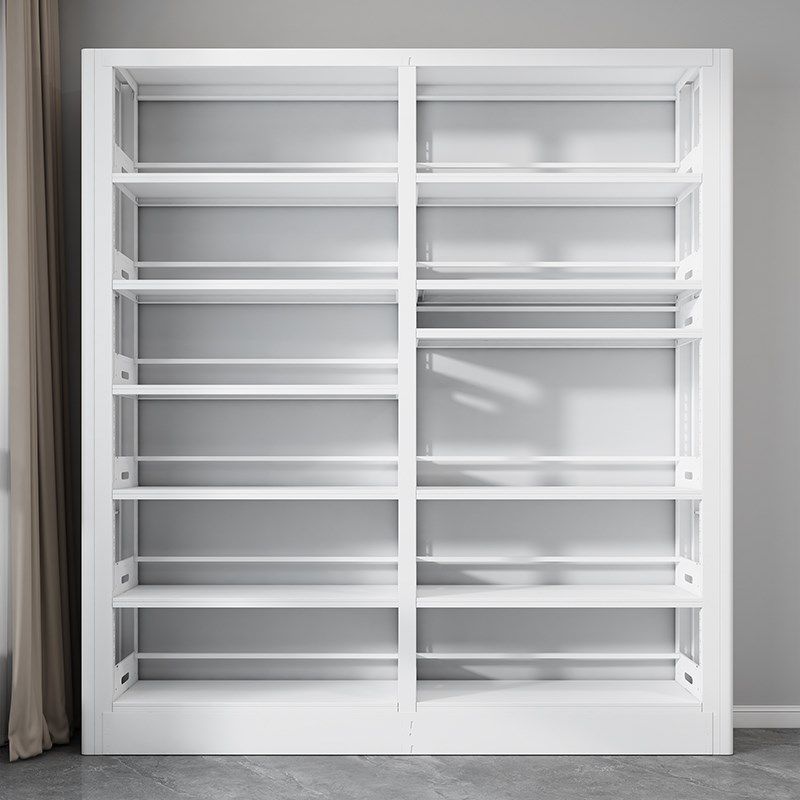 家用图书馆钢制书架落q地多层置物架儿童绘本架一体靠墙客厅书柜