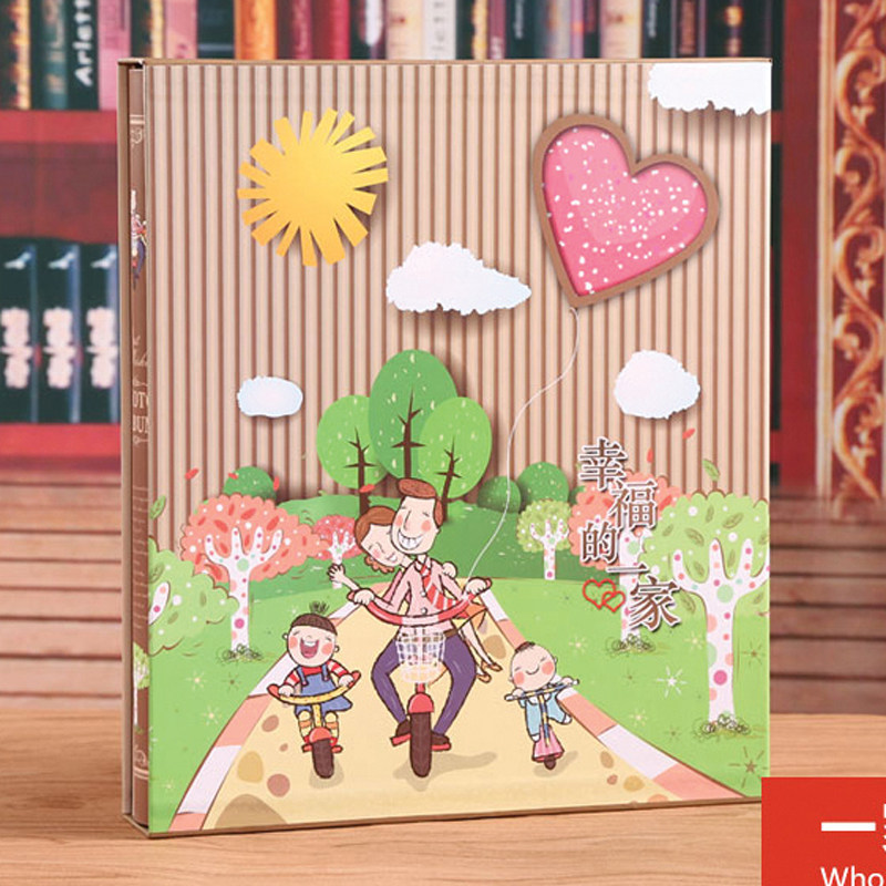 皮质相册本插页式家庭影集像册5寸6寸G7寸相册混装大容量纪念册4r