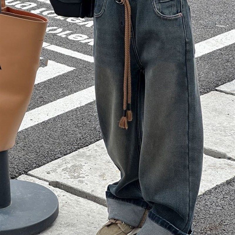 童装女童冬装长裤子202u3新款中大童一体绒牛仔直筒裤休闲宽裤子,童装/婴儿装/亲子装,儿童牛仔裤,淘宝优惠券,粉丝福利购,淘宝优惠卷