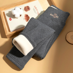 女童加绒内搭g裤秋冬一体加厚中大童女孩外穿裤子纯棉儿童保暖棉