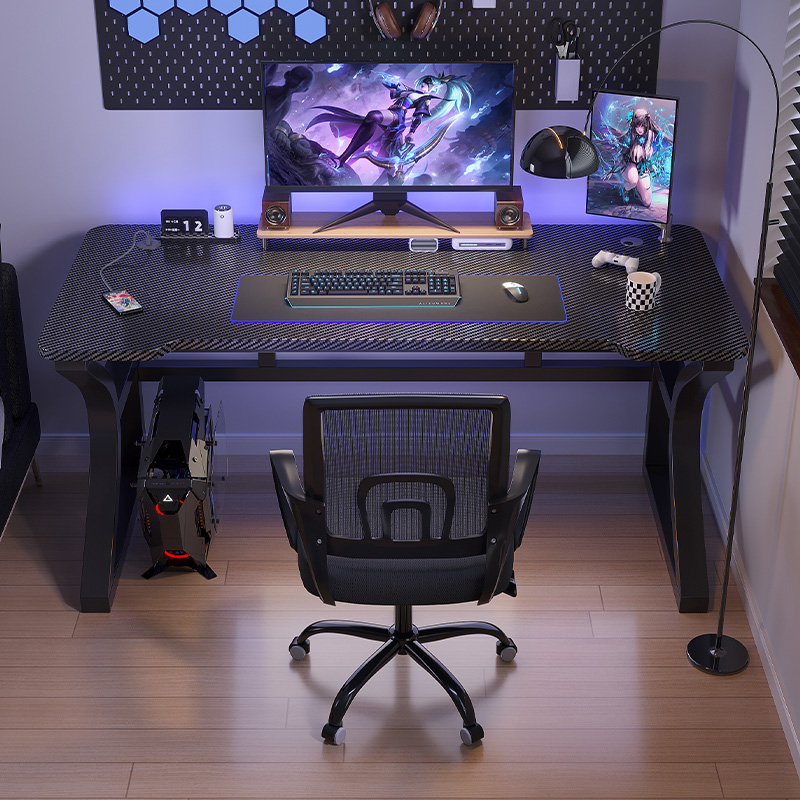 碳纤维电脑台式桌家用书桌卧室学生写字桌M子办公桌简易游戏电竞