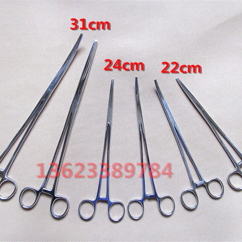 不锈钢止血钳大号止血钳血管钳宠物动物拨耳毛T钳钓鱼钳拔罐钳子