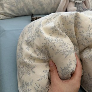 兰梦 纯棉双层纱床单床笠被套单件合集JA类有氧全棉新款被单被罩