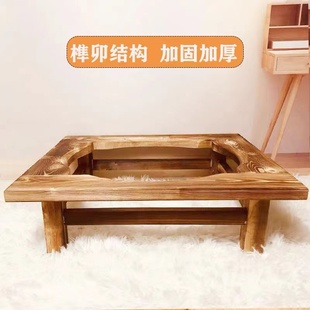 实木烤火盆老式炭火盆室内家用取暖烤火炉户外烧烤炭Z盆冬季取暖