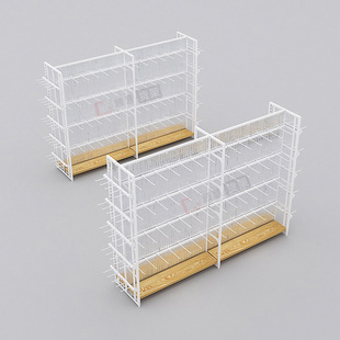 3元 店货架中岛展示m柜袜子柜手机挂件货架挂摆挂钩饰品可调节货架