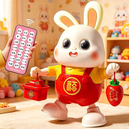 电动小福兔子婴儿玩具会跳舞