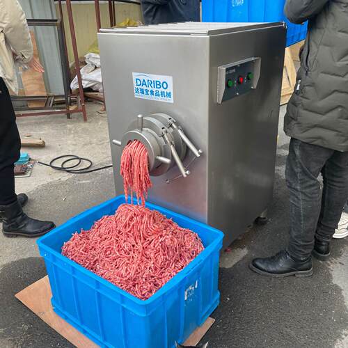 120/160型大型绞肉机 肥膘瘦肉绞肉机投料快 1-2吨每小时绞肉机