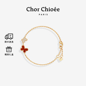 杜蔻两只蝴蝶手链女款 轻奢高级小众时尚 生日礼物情人节礼物送女友