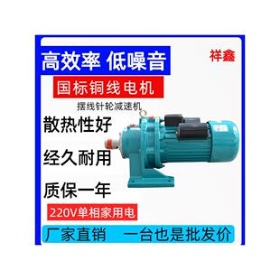 行星摆线针轮减速机单相卧式电机加药污水搅拌机减速器小型搅拌机