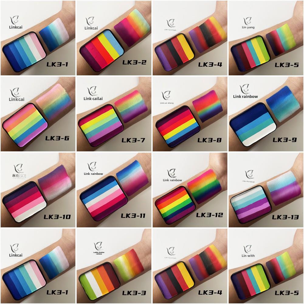 林克彩虹30克儿童无毒水溶性舞台表演妆易清洗人体面部彩绘颜料膏