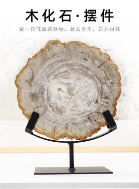 简奢样板间摆设木化石 北欧风格软装饰品现代家居客厅玄关桌摆件