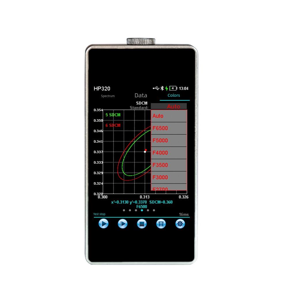 HP320光谱照度计灯光亮度测试仪显色指数峰值波长手持光谱分析仪