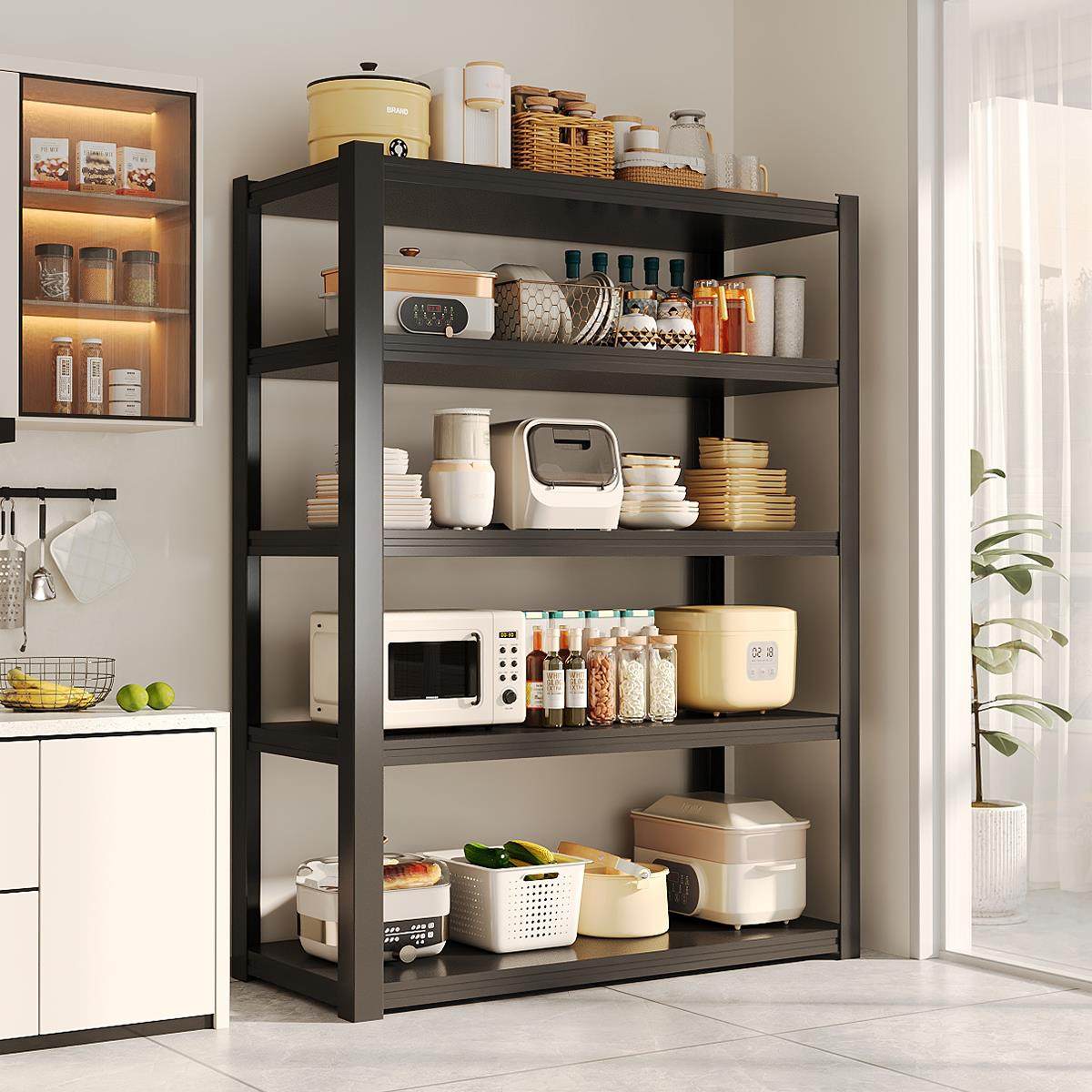 货架置物架多层收纳层架家用落地可移动厨房阳台客厅储物展示书架