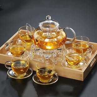 客厅 玻璃茶壶可加热家用过滤小号耐热泡红茶专用泡茶器茶具套装