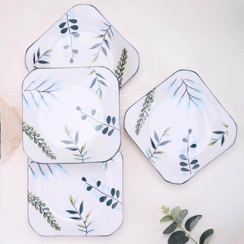 中式田园风创意春韵碟子陶瓷菜盘简约清爽家用套装餐具精致型盘子,餐饮具,盘,淘宝优惠券,粉丝福利购,淘宝优惠卷