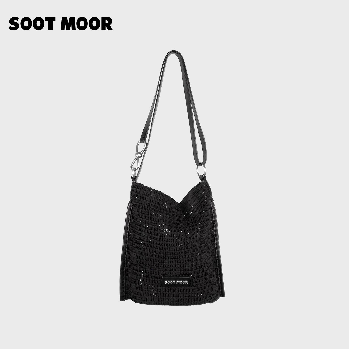 SOOT MOOR编织菜篮子水桶包 意大利牛皮原创小众设计时尚单肩斜挎