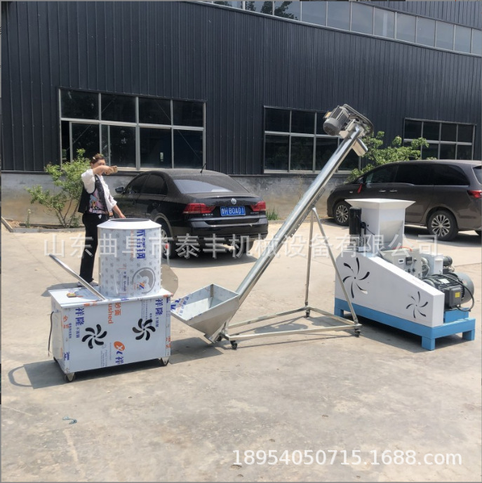 膨化机 水产颗粒制作设备 狗粮猫粮宠物饲料机 鱼虾蟹漂浮饲料机