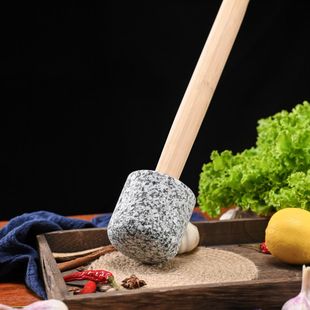 蒜臼子锤子捣蒜器把手蒜臼子把手研磨器把手研磨器捣蒜器石臼大号