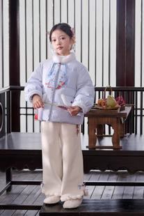 国风拜年服90白鸭绒加厚羽绒服 儿童羽绒服女孩新中式 2025冬季 新款