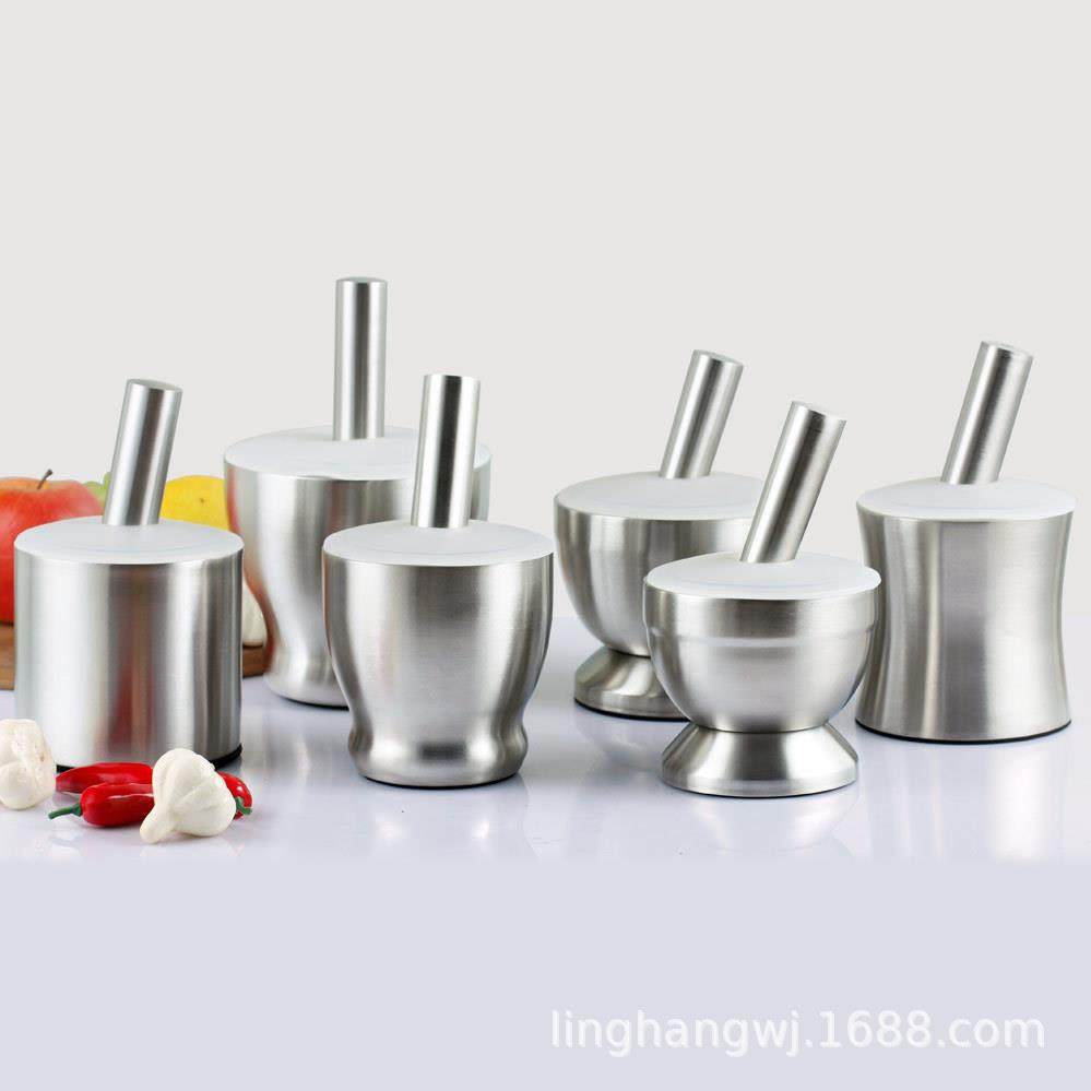 304不锈钢捣蒜器 蒜臼蒜泥研磨钵 蒜钵捣药器 厨房捣碎器耐用