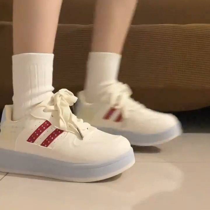 赵露思同款韩系面包鞋