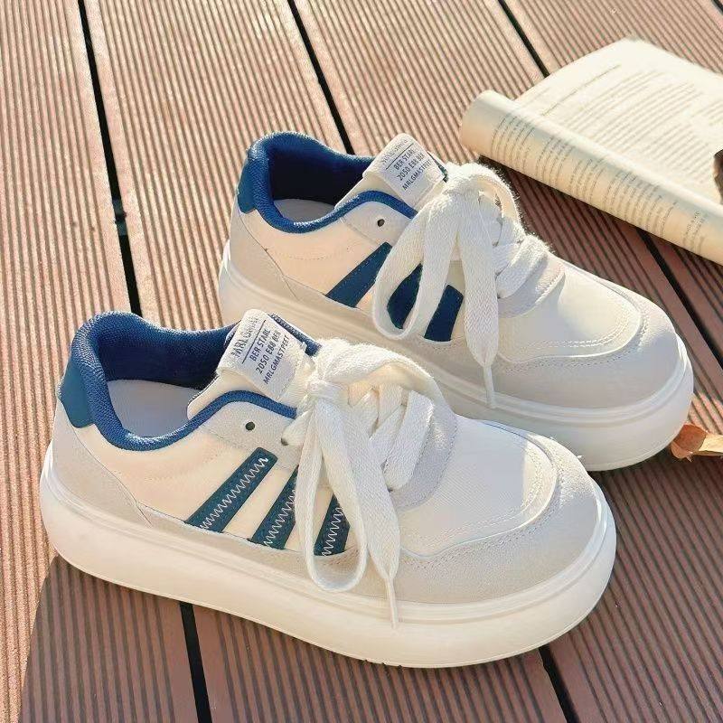 2026新款厚底增高小白鞋女百搭休闲板鞋系带面包鞋学生鞋女鞋,女鞋,休闲板鞋,淘宝优惠券,粉丝福利购,淘宝优惠卷