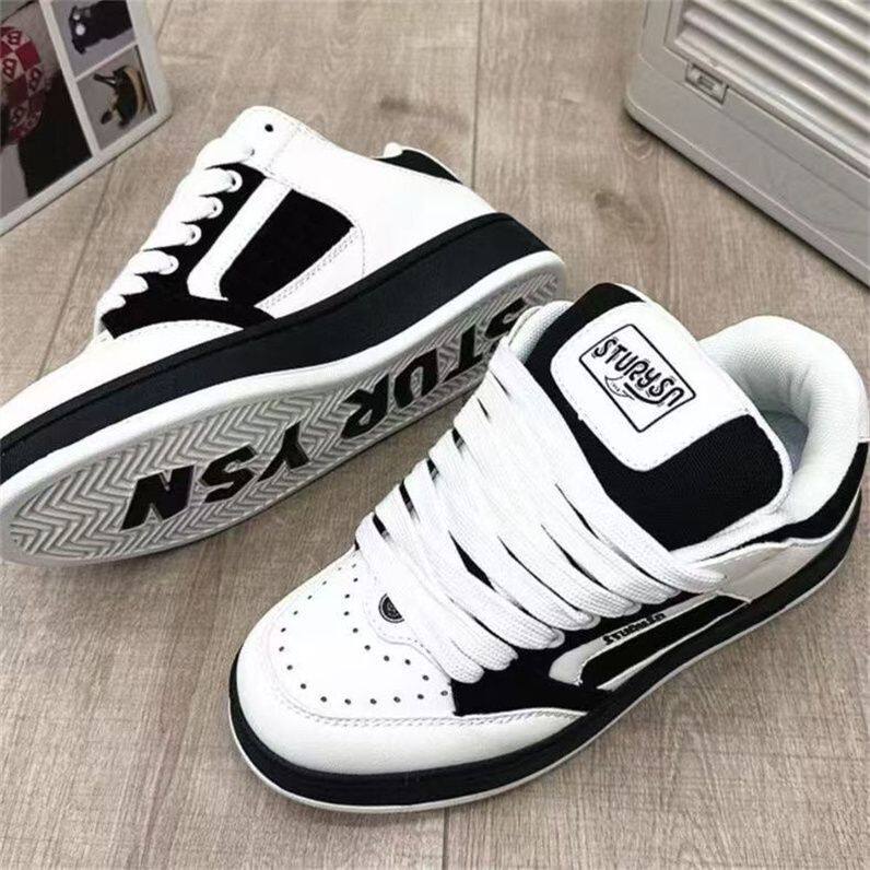 opkll2025秋季新款百搭休闲板鞋ins潮白黑熊猫拼色厚底德训面包鞋,女鞋,休闲板鞋,淘宝优惠券,粉丝福利购,淘宝优惠卷