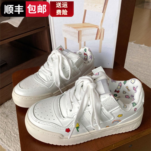 涂鸦厚底面包小白鞋女百搭休闲