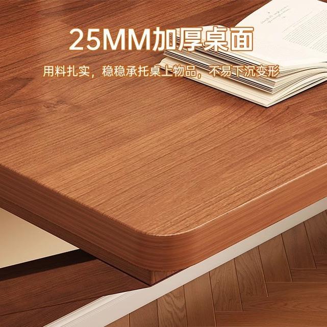 实木腿书法桌学生家用加厚板式卧室电脑桌办公书桌简约桌子工作台