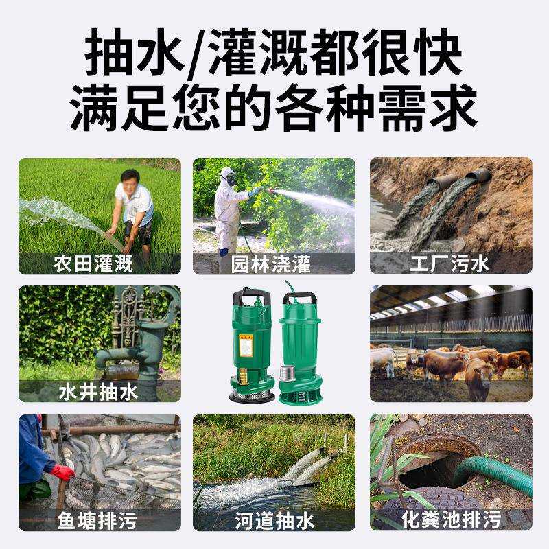 名磊潜水式清水泵家用抽水井水清水泵 农用灌溉清水泵烤漆抽水泵