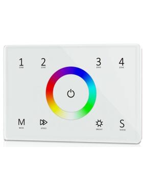 触摸⾯板4区RGBW DMX512主控118型 T14(IT) 10动态可控制多接收器