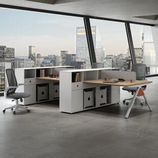 办公桌员工位2/4/6人位组合屏风卡座财务桌员工职员桌椅组合套装