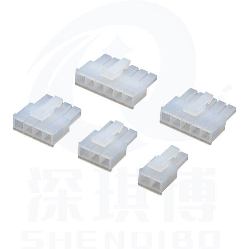 MX4.2mm间距 连接器 5557单排公壳 胶壳对插带扣插头 2P3P4P5P6P