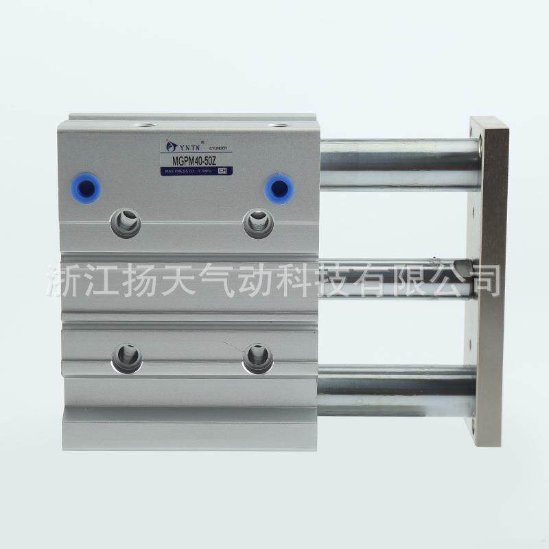 三轴三杆带导杆气缸MGPM40-25-50-75薄型可调行程smc型大推力汽缸