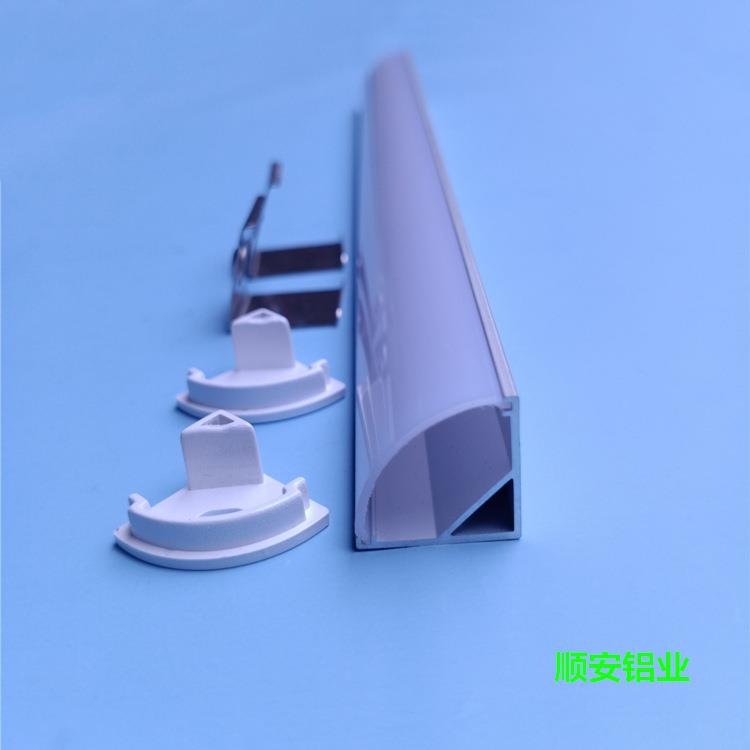 LED硬条灯铝槽1616V型线条灯外壳直角展柜珠宝柜台灯三角形槽现货