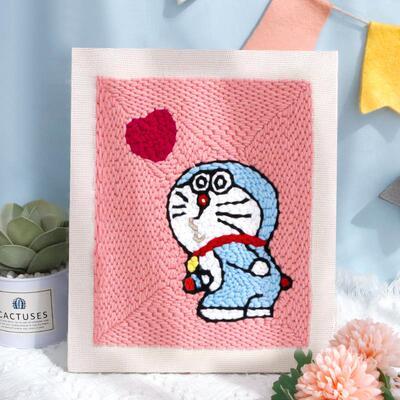 BK9K俄罗斯戳戳绣手工绣diy毛线绣针材料包戳戳秀刺绣画搓搓