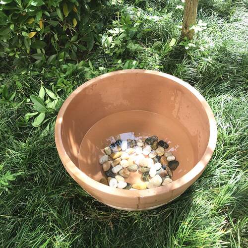 陶瓷古法鱼缸养鱼盆老式无釉土陶庭院造景水缸景睡莲碗莲荷花盆缸