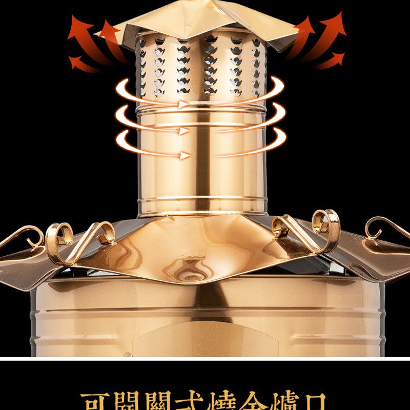 寺庙烧金桶特大号烧纸桶加厚不锈钢烧金炉加大型聚宝炉户外焚化炉