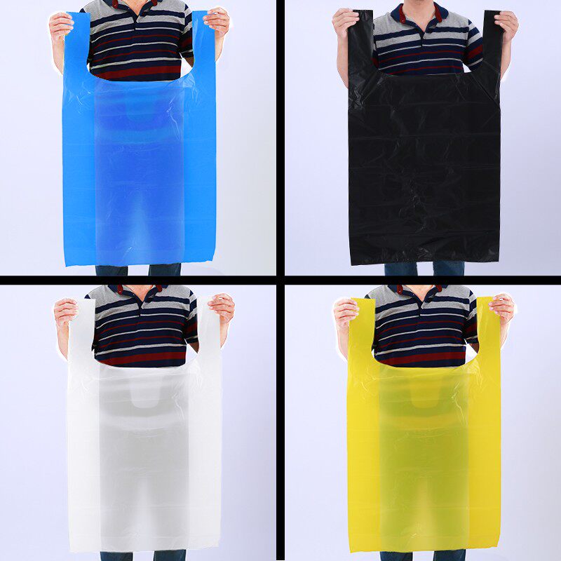 大号手提式塑料袋加厚背心袋特大号收纳搬家服装打包袋黑色垃圾袋