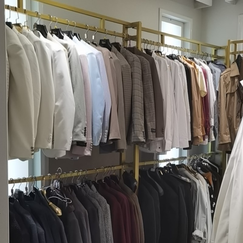 婚纱架子男装货架双层高端西服旗袍礼服落地式设计摄影专用服装架
