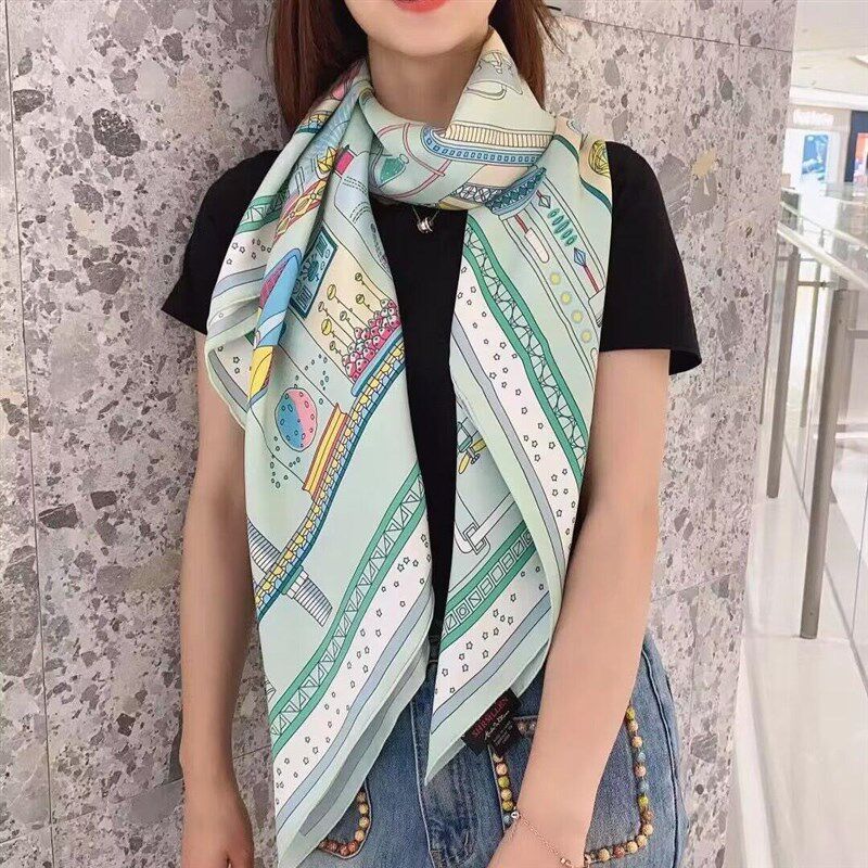 送礼秒杀活动价少量重磅真丝斜纹绸大方巾围巾桑蚕丝送礼女丝巾