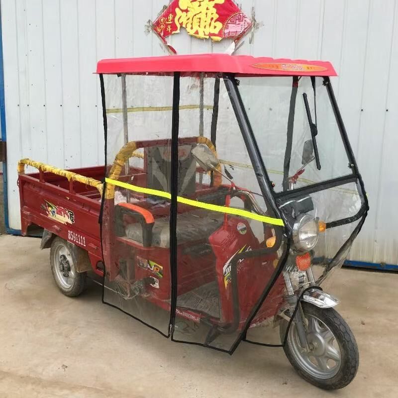 电动三轮车车棚前车头前棚快递员驾驶棚全封遮阳挡雨棚蓬电瓶车篷
