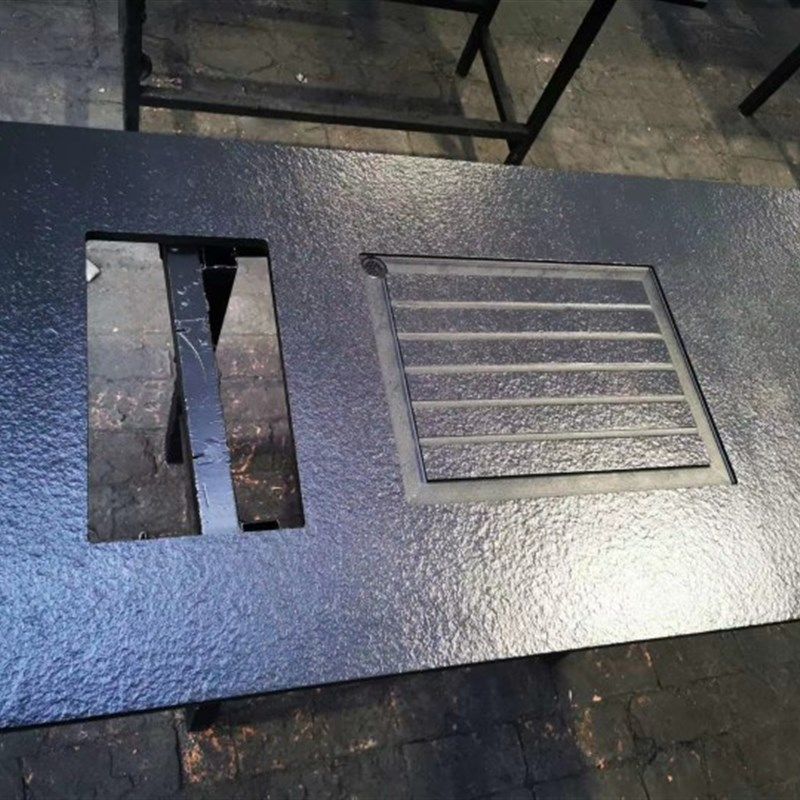 火烧石面板定制茶几电视柜餐桌台面家用转盘功夫茶台面板室外黑色